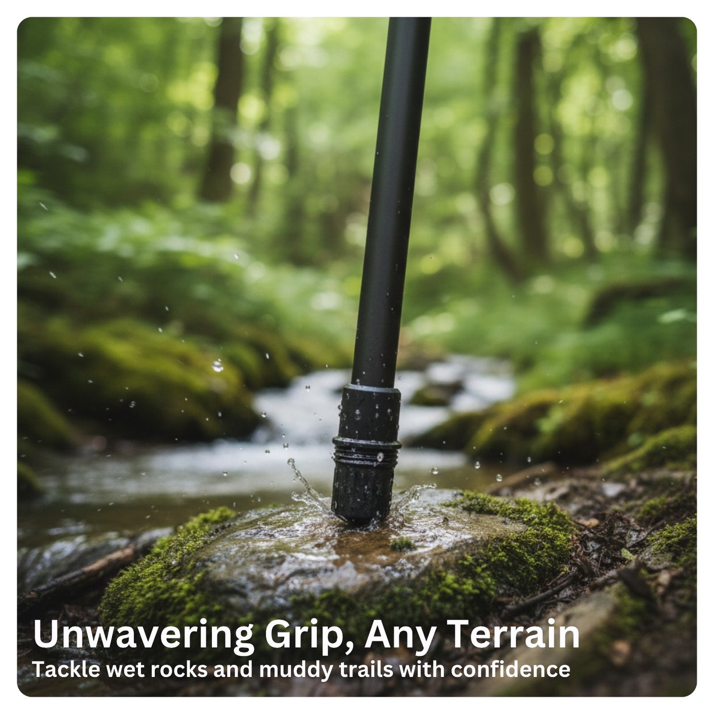 Trekking Pole Rubber Tip (Pack of 4) for Better Grip on City Walks, Hiking Trails & Everyday Use