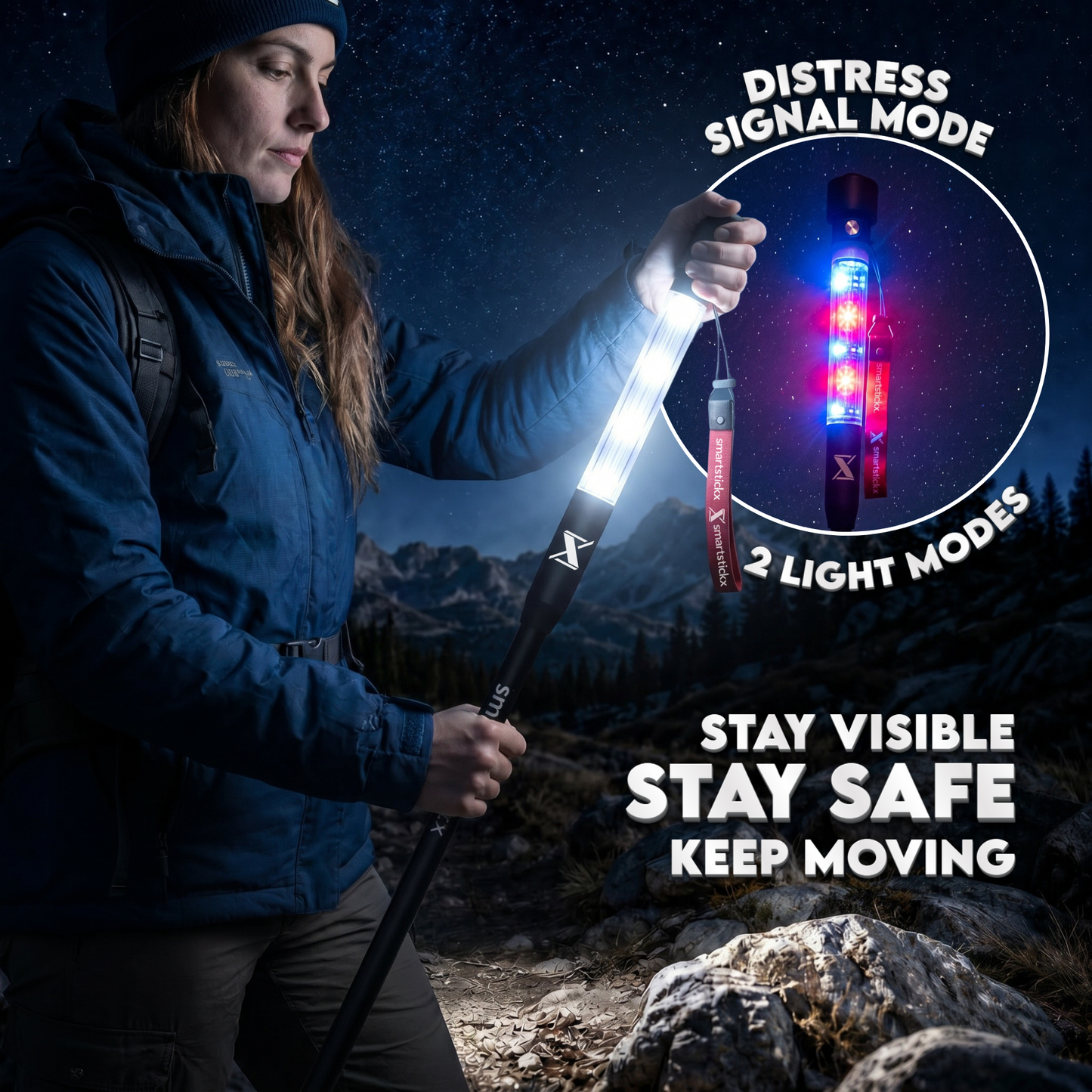 Self Defense Stick with Stun Gun - The Ultimate Self-Defense, Light & Power Companion for Every Adventure