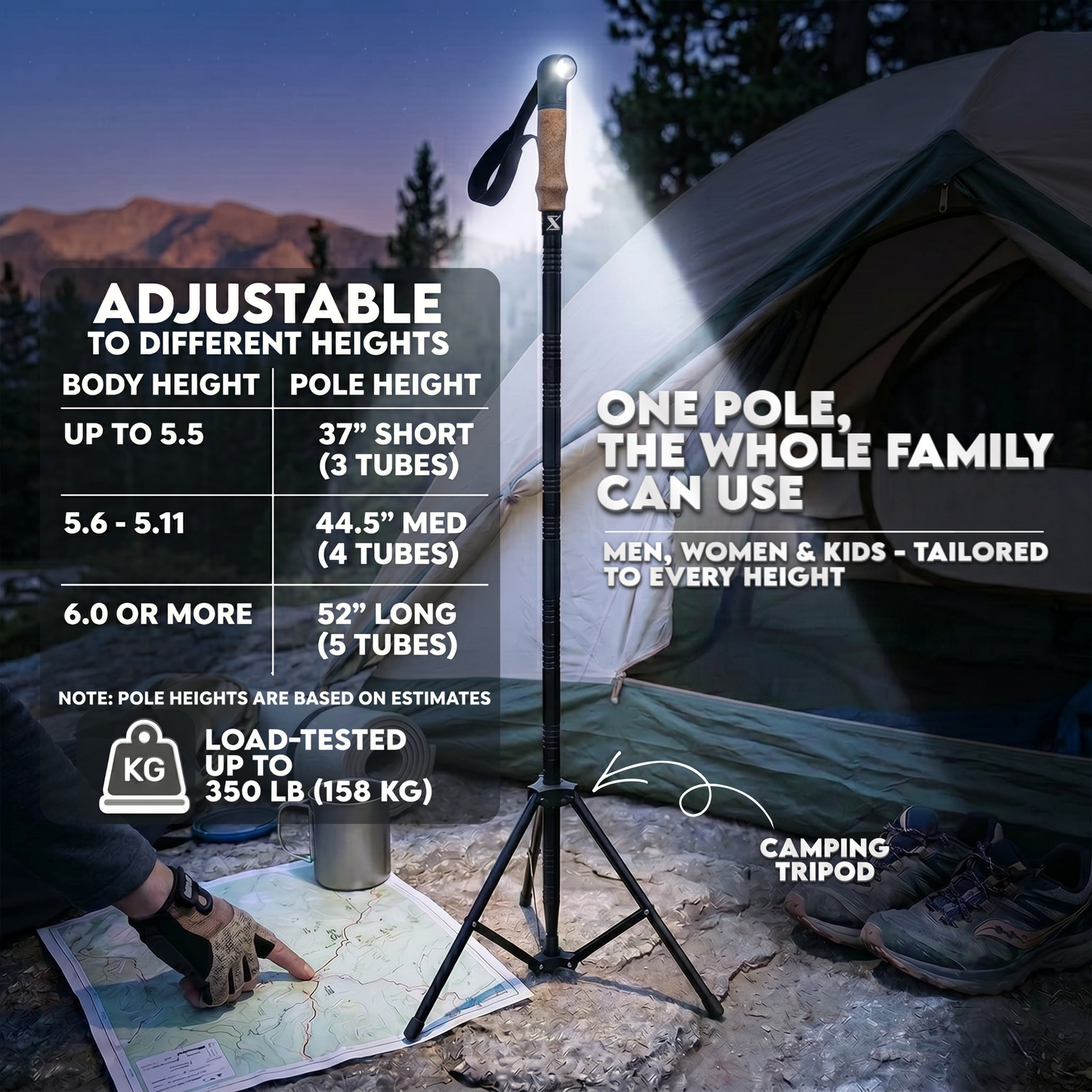 15 in 1 Tactical Walking Stick - The Ultimate All-in-One Multi Tool for Adventure, Power & Protection