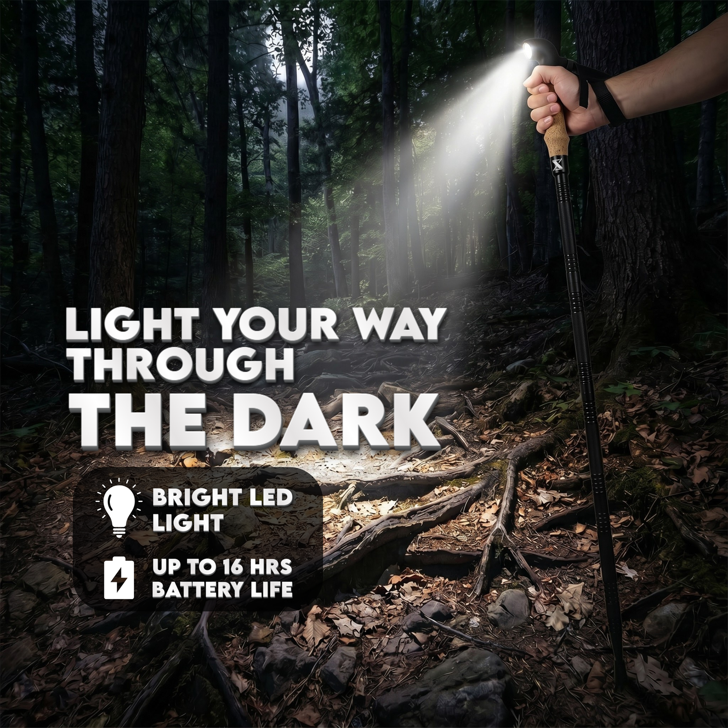 15 in 1 Tactical Walking Stick - The Ultimate All-in-One Multi Tool for Adventure, Power & Protection