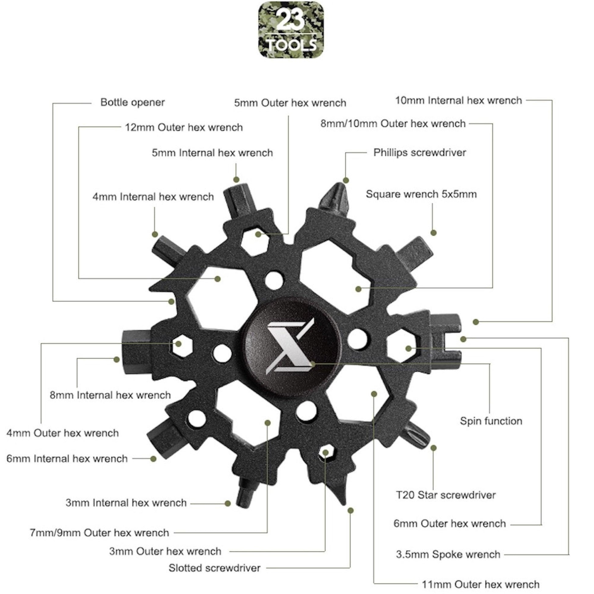 Snowflake Multi Tool Wrench – 23 - in - 1 - SmartstickX
